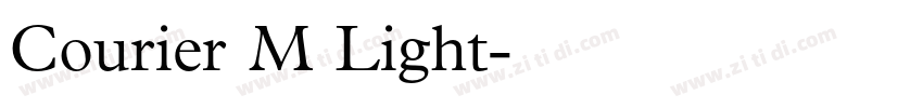 Courier M Light字体转换